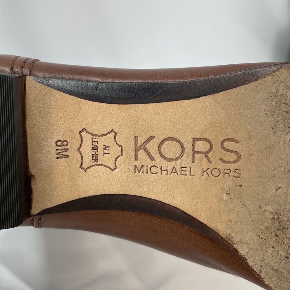 MICHAEL KORS BRINKS LEATHER RIDING BOOTS FTL-03-012 - Picture 12 of 12